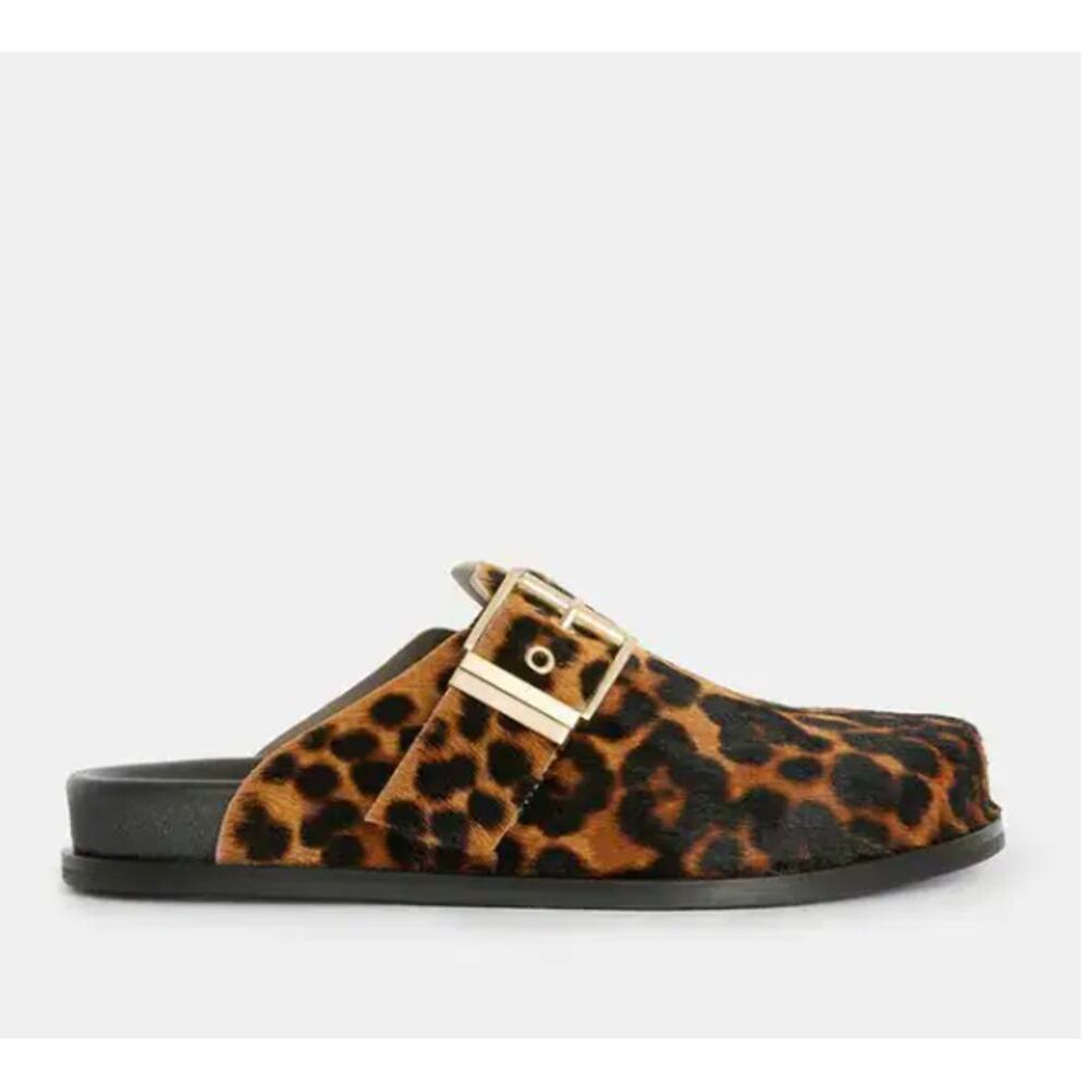 ALL SAINTS Venus Leopard Print Mule Slip On Shoes Sz 7 - Picture 7 of 8